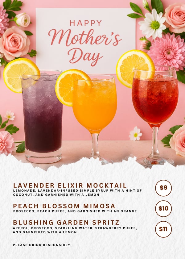 Mothers Day Buffet Drink Specials 2026
