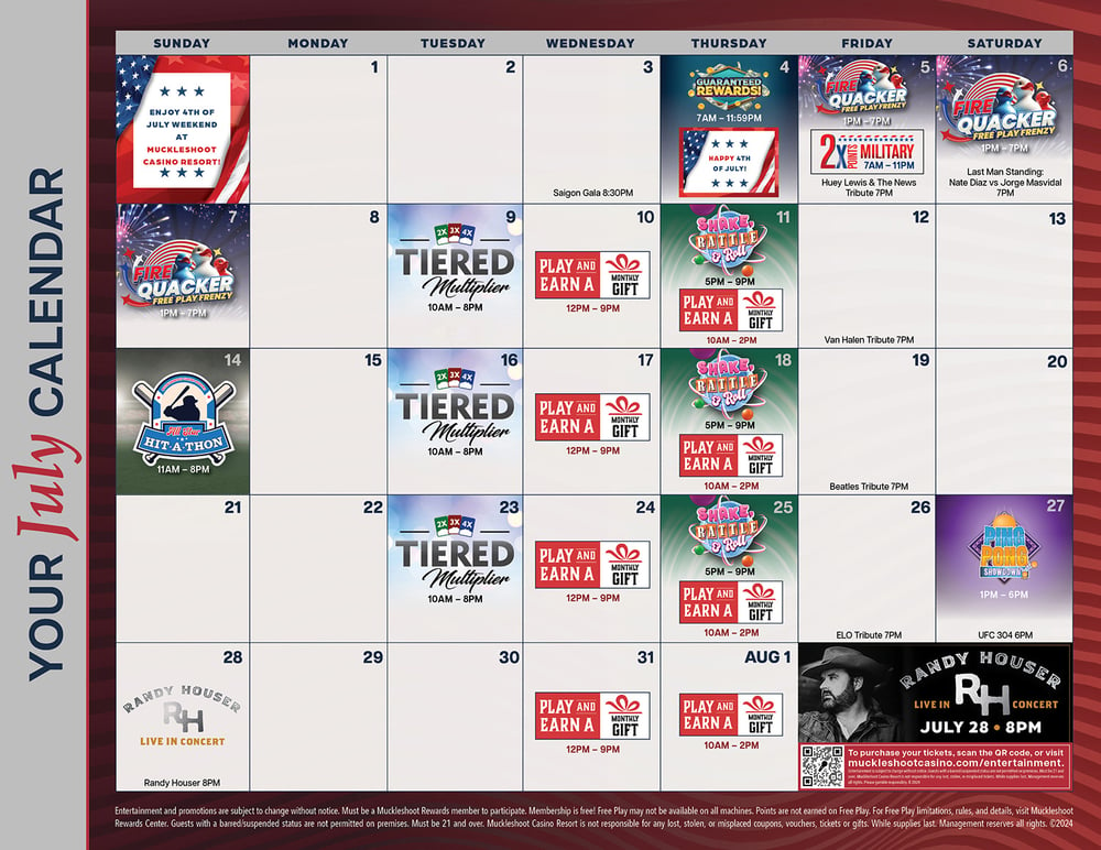 2024 July Promotions Calendar