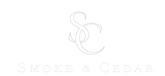 SmokeandCedarLogo_White