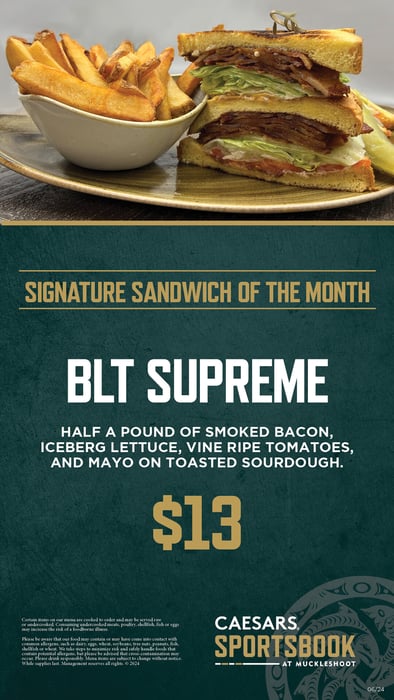 Caesars Sportsbook | Signature Sandwich of the Month