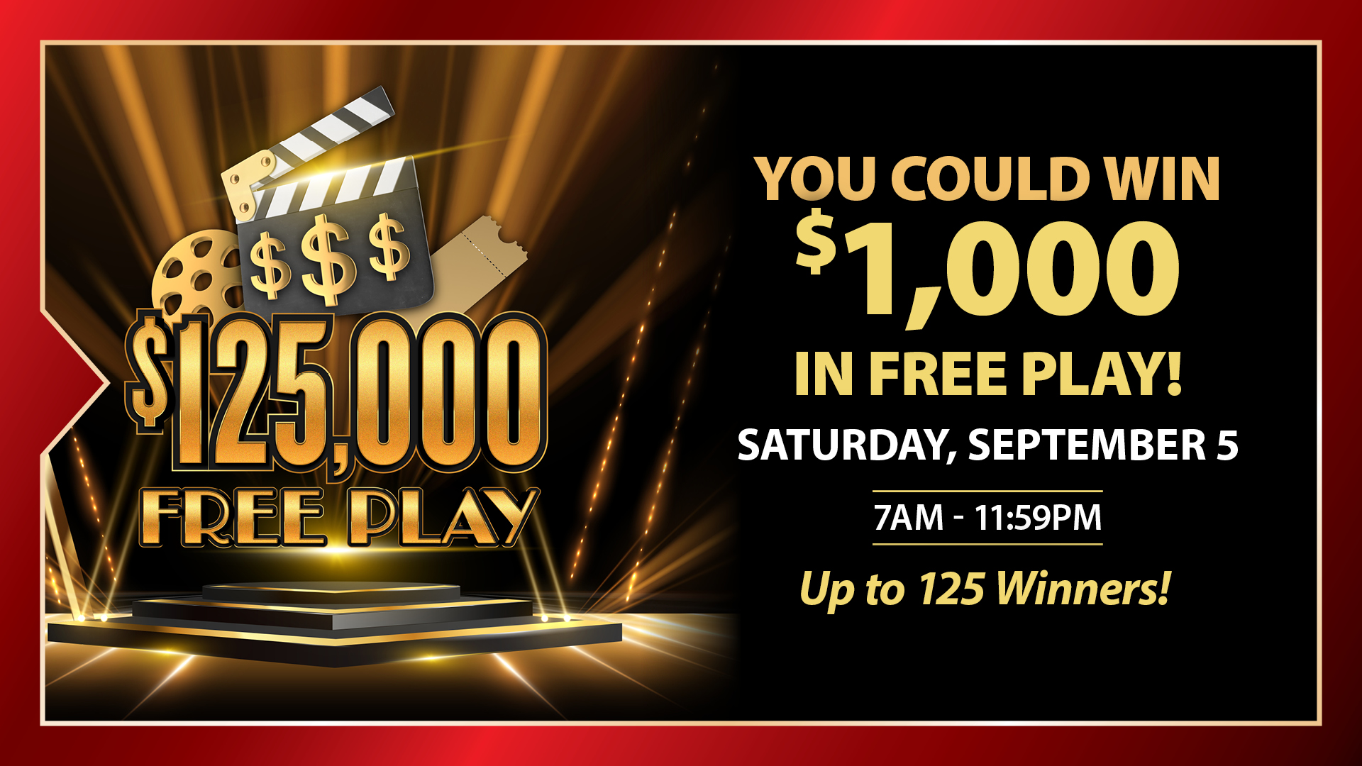 $125,000 Freeplay
