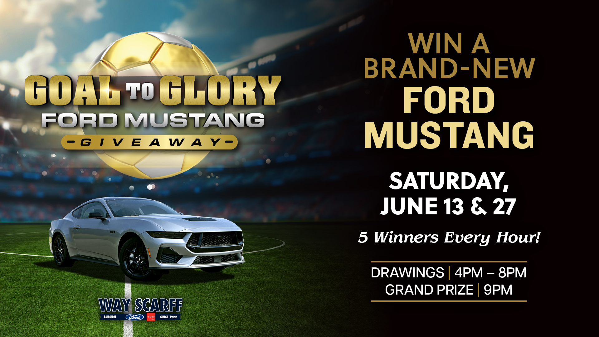 Goal To Glory Mustang Giveaway