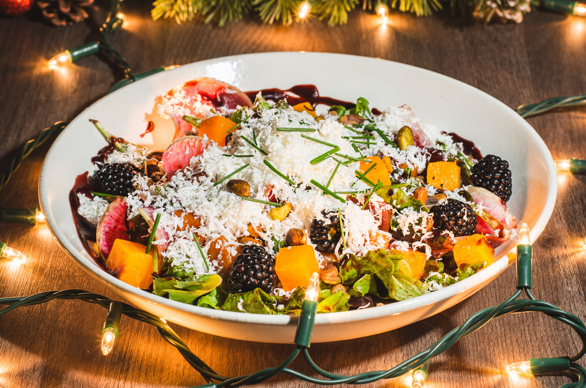 Grilled Persimmon Walnut Salad