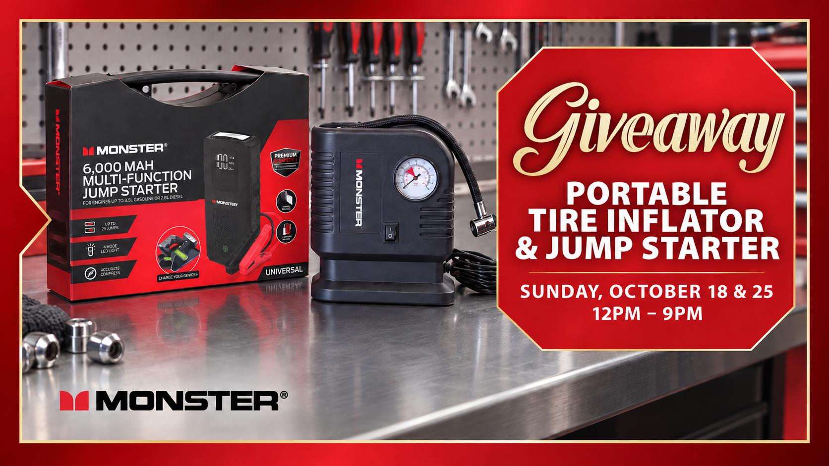 Monster 2 day giveaway