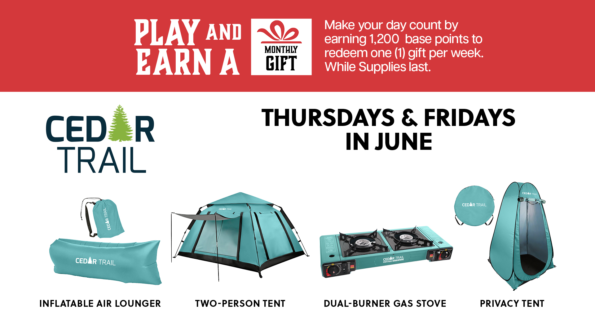 Play and Earn Monthly Gifts