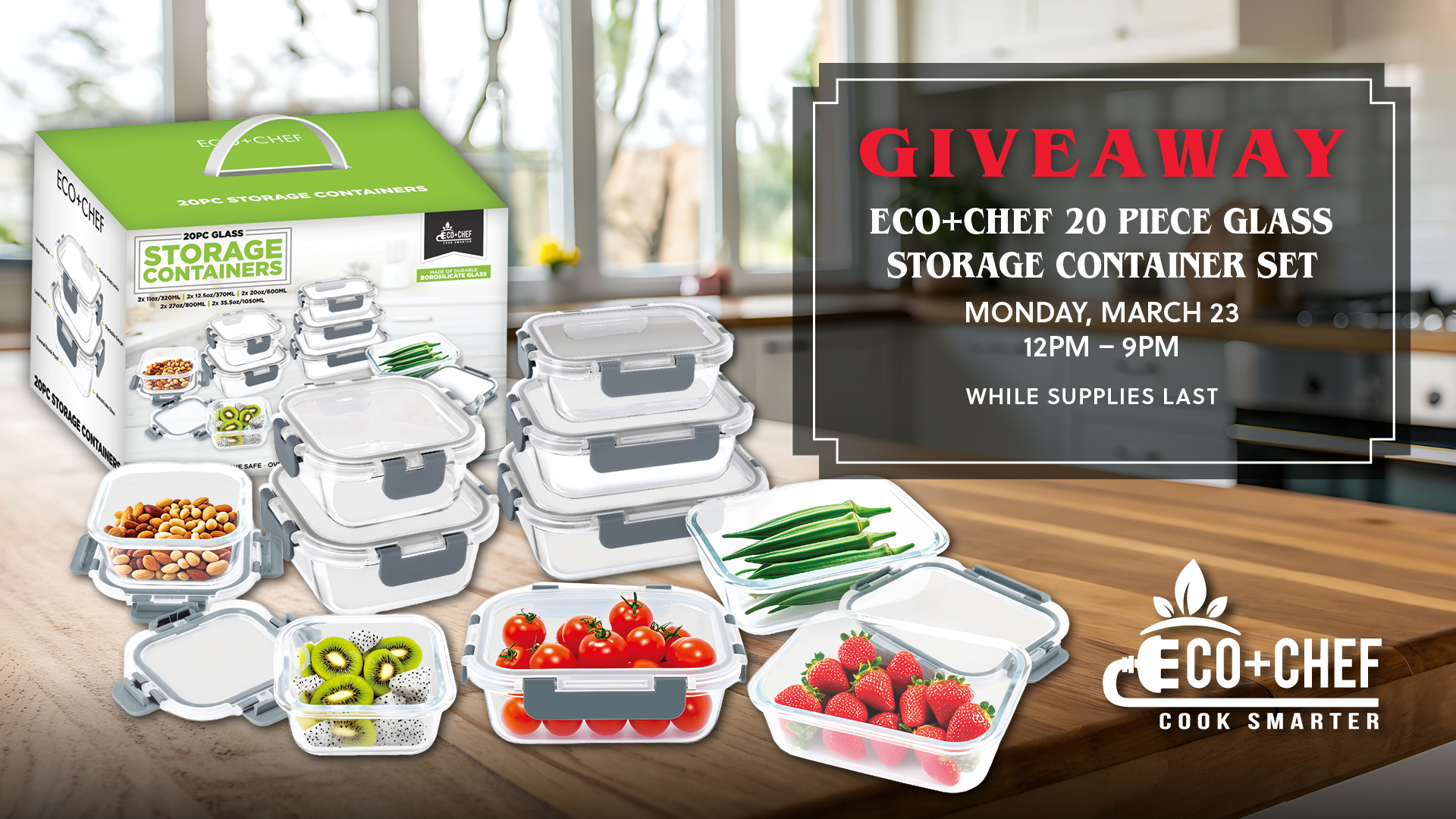 20pc Glass Container Set Giveaway