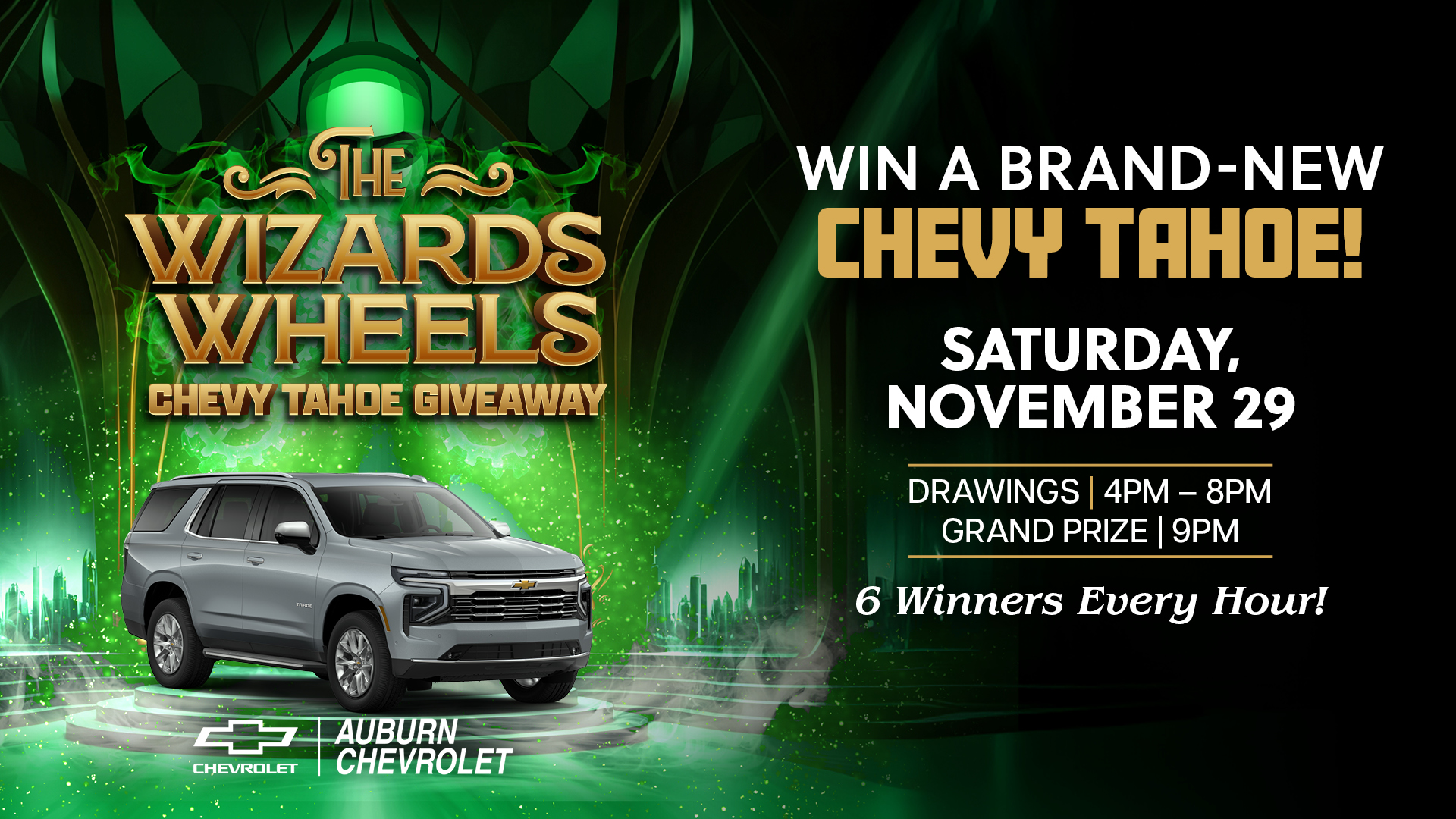 The Wizards Wheels Chevy Tahoe Giveaway